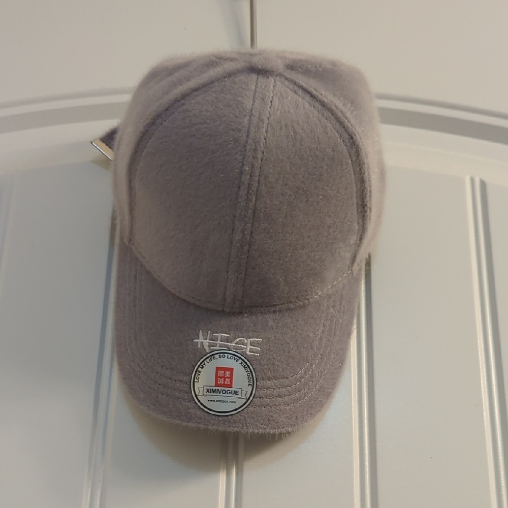 Kids Gray Fuzzy Cap